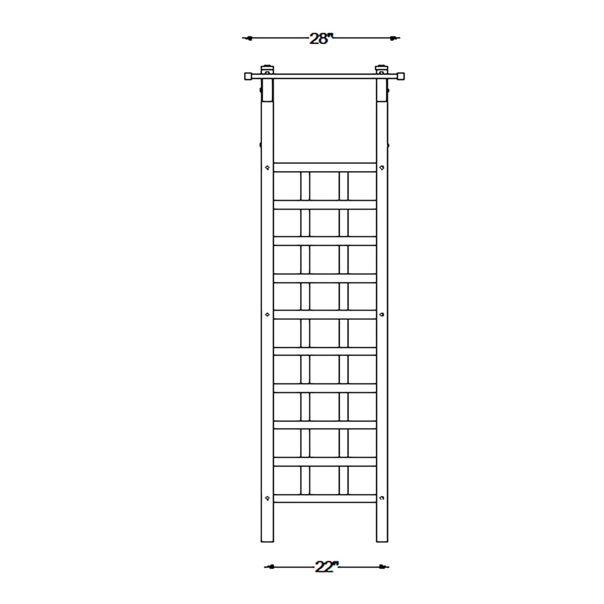 Dura-Trel Providence Arbor, Vinyl Garden Archway for Outdoors, 64" x 85", White - Backyard Decorative Arch and Backdrop with Lattice Design and Trellis Sides for Climbing Plants, Vines and Flowers