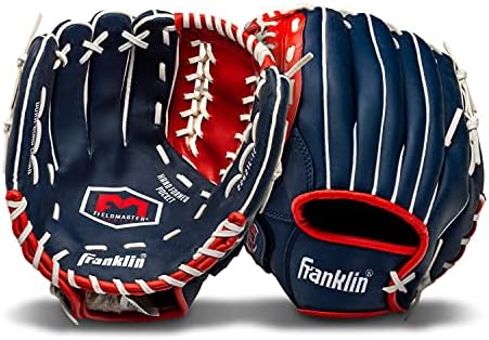 Franklin Sports Baseball + Softball Gloves - Field Master Adult + Youth Baseball + Softball Gloves - Right Hand + Left Hand Gloves - Infield + Outfield Mitts - Multiple Sizes + Colors