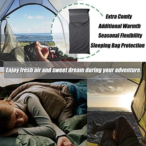 Frelaxy Sleeping Bag Liner, XL Travel Sheet & Camping Sheet for Backpacking, Hotel, Hostels & Traveling, Comfy & Easy Care, Full-Length Zipper/No Zipper
