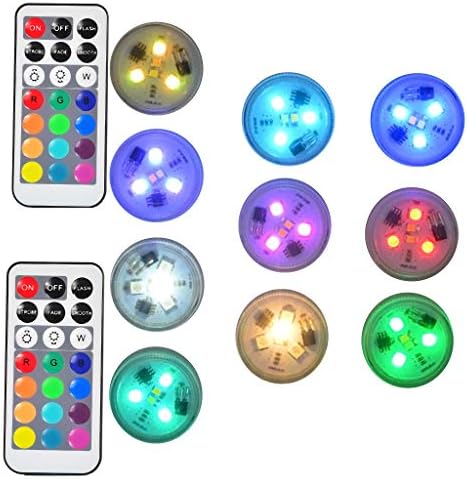 Paper Lantern Battery Operated Remote Hanging LED Lights with Hook - Super Bright RGB White Warm White, 15 Days Standby, 36 Hours Constant On for Tent Lighting (10 Lights + 2 Remotes)