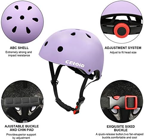 Kids Bike Helmet,Toddler Skateboard Helmets for Ages 2-3-5-8-14 Years Boys Girls,Adjustable Multi-Sport Bicycle Skateboarding Football Roller Skating Scooter Rollerblade Balance Bike Helmet