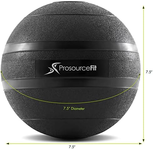 ProsourceFit Slam Medicine Balls 5, 10, 15, 20, 25, 30, 50lbs Smooth and Tread Textured Grip Dead Weight Balls for Strength and Conditioning Exercises, Cardio and Core Workouts