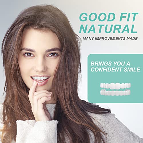 YAFIYGI Snap on Veneers Teeth for Women Small, Dentures with Missing Teeth Clip on Veneers for Men, Snap on Smile Comfort Confident Cover The Imperfect Teeth (3 Pairs)