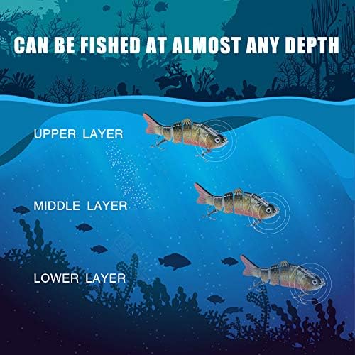 TRUSCEND Swimmax for Saltwater and Freshwater, Realistic Fishing Lures for Bass Trout Crappie Walleye Pike Bluegill Salmon, Swimbait for Bass Fishing, Amazing Fishing Gear Gifts for Family Fishing