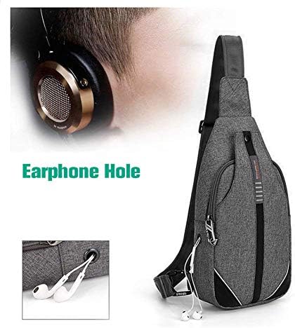 WATERFLY Small Crossbody Sling Backpack Anti Theft Backpack for Traveling Chest Shoulder Bag