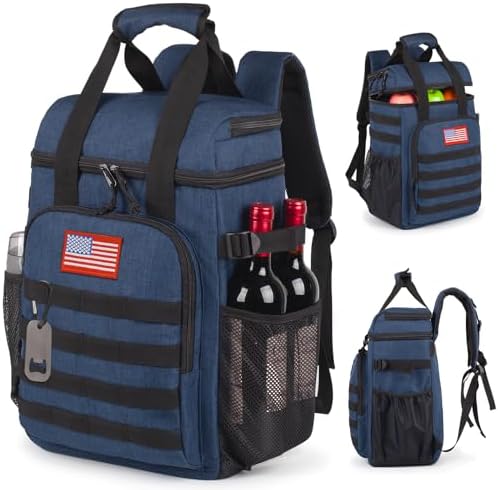 Tactical Backpack Cooler,Lunch Backpack for Men Adults Work with Handle,Soft Cooler Backpack Insulated Waterproof Leak Proof