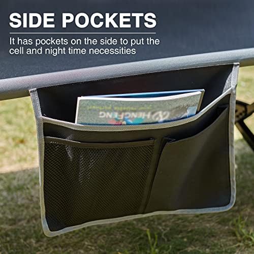 EVER ADVANCED Extra Wide Camping Cot for Adults Oversized XXL Sleeping Cots Folding Cot Bed with Carry Bag, 84.3" L x 41.9" W, Support to 550 lbs