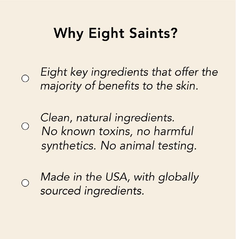 Eight Saints Retinol Eye Cream, Natural & Organic, For Smoothing Fine Lines and Wrinkles and Improve Skin Tone, 0.5 Ounces