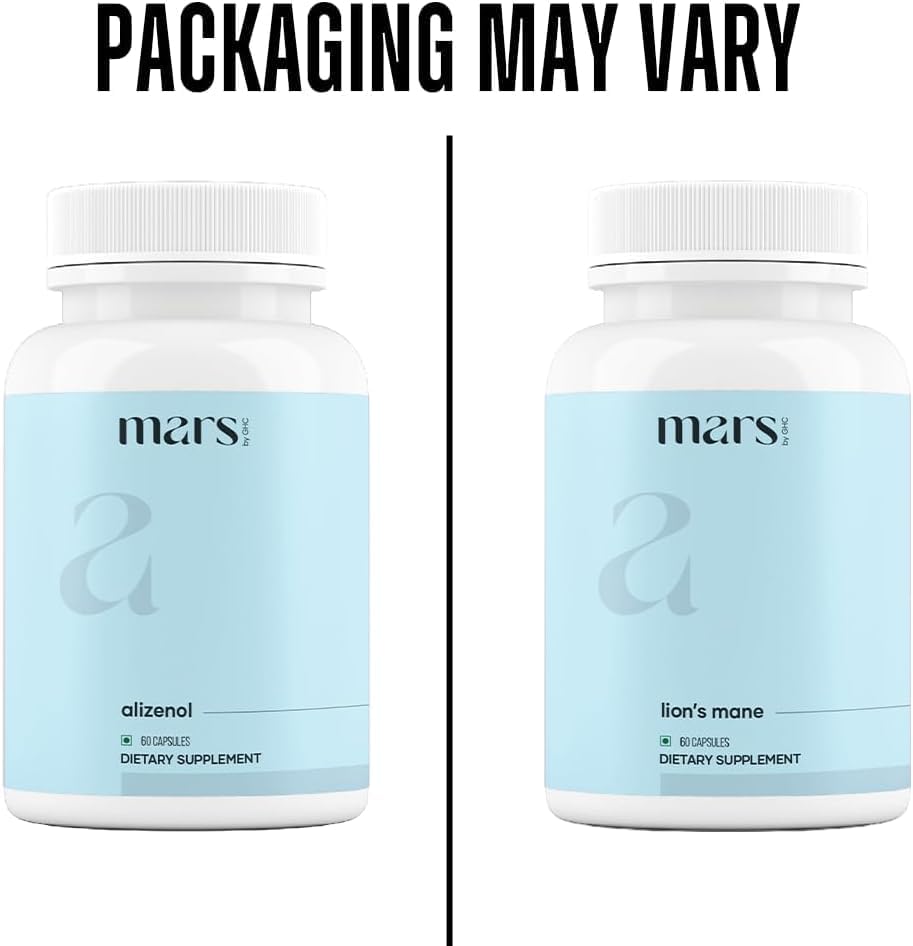 Mars Cognitive Support & Muscle Wellness Alizenol Capsules | Supports Focus, Clarity & Recovery | 60 Capsules - Pack of 1