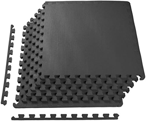 BalanceFrom Puzzle Exercise Mat with EVA Foam Interlocking Tiles for MMA, Exercise, Gymnastics and Home Gym Protective Flooring, Multiple Sizes and Colors