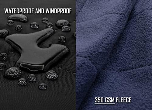 Waterproof Outdoor Blanket Large Fleece Stadium & Camping Blankets for Cold Weather. Perfect for Outdoors, Car, Dogs, Picnic. Windproof, Quilted, Extra Warm, Machine Washable.