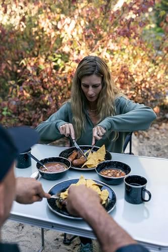 Stansport 24-Piece Enamel Camping Tableware Set