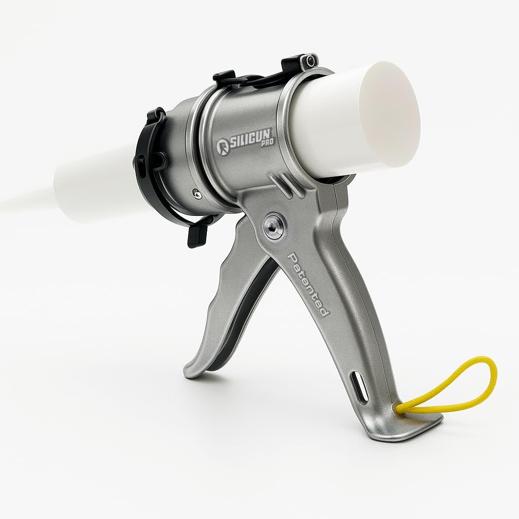 SILIGUN™ PRO Compact 24:1 Caulking Gun - No Drip Caulk Gun - Patent Design - Lightweight Aluminum Frame - Works with all 10 oz Tubes (SILIGUN PRO)