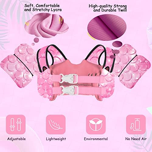 Chriffer Kids Swim Vest Life Jacket for 22-66 Pounds Boys and Girls, Toddler Floaties with Shoulder Harness Arm Wings for 2,3,4,5,6,7 Years Old Baby