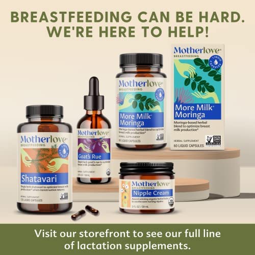 Motherlove Goat’s Rue (120 Liquid caps) Lactation Supplement for Breast Tissue Development & Supporting Breast Milk Supply —Non-GMO, Organic Herbs, Vegan, Kosher, Soy-Free