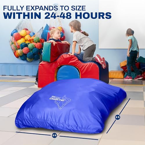 Skil-Care Crash Pad, Crash Pads for Kids Sensory Room Equipment, Sensory Crash Mat, Soft Foam Landing Zone for Sensory Input, Bean Bag Alternative for Reading and Relaxation, 3'x4' 5'x5' 6'x6' 8'x8'