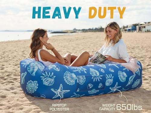 WEKAPO Inflatable Lounger Air Sofa Hammock-Portable,Water Proof& Anti-Air Leaking Design-Ideal Couch for Backyard Beach Traveling Camping Picnics & Music Festivals