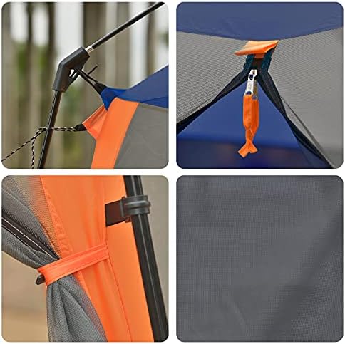 CAMPROS CP Screen House 13 x 13 Ft Screened Mesh Net Wall Canopy Tent Screen Shelter Gazebos for Patios Outdoor Camping Activities - Blue