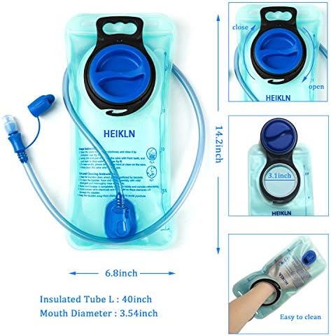 Hydration Bladder 2L-3L,Leak Proof Water Reservoir, BPA Free Military Water Storage Bladder Bag Hydration Pack Replacement Easy Clean for Bicycling Hiking Camping Hunting Running