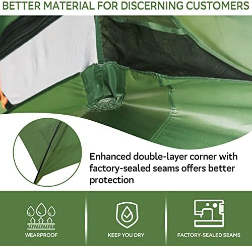 Clostnature Polaris Lightweight Backpacking Tent - 1/1.5/2/3/4/6 Person Ultralight Waterproof Camping Tent, 3 Season Large Size Easy Setup Tent for Family, Outdoor, Hiking and Mountaineering