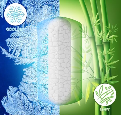 Small Cooling Gel Memory Foam Camping Pillow Travel - Contoured Support -Compressible Pillow Ideal for Backpacking, Camping, Travel, Car, Airplane,Office Nap