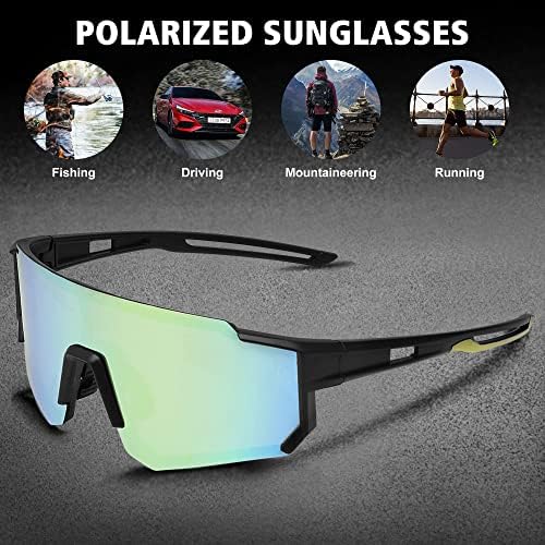STORYCOAST Polarized Sports Sunglasses for Men Women,Driving Fishing Cycling Mountain Bike Sunglasses UV400 Protection