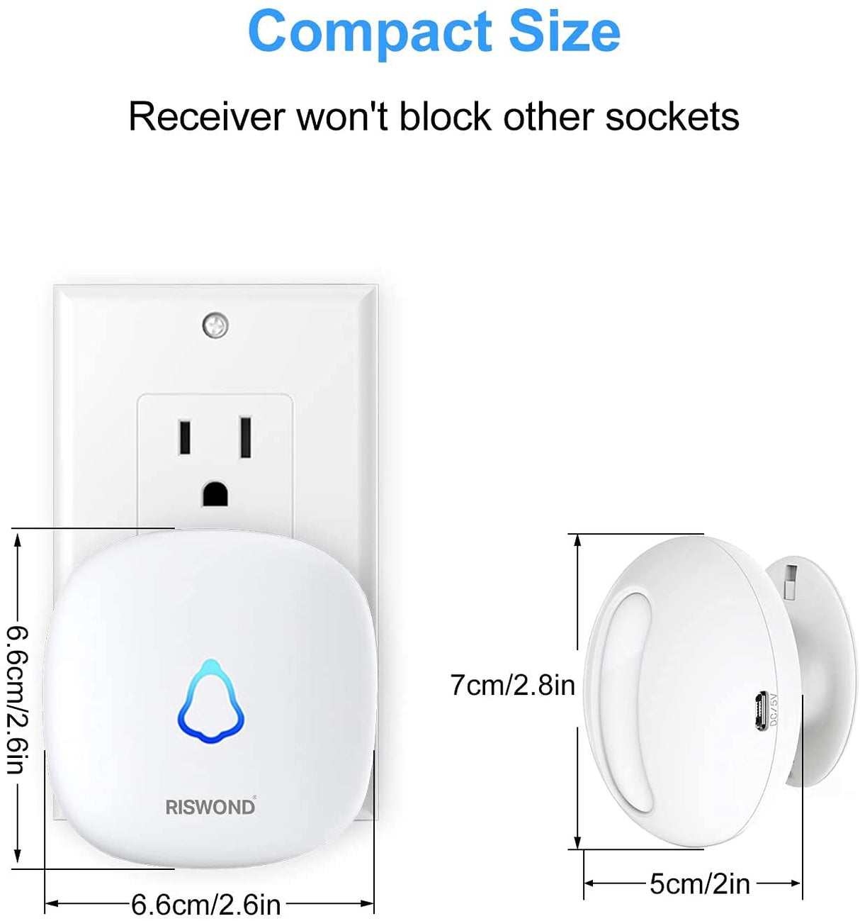 Wireless Motion Sensor Door Chime: Business Entry Doorbell Indoor Motion Detector Alarm Buzzer Store Entrance Alert Bell (500Ft Range, 32 Tunes, 5 Level Volume) 1 sensors 1 Receiver