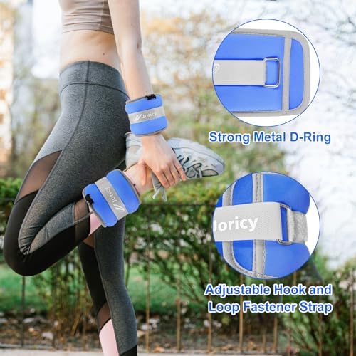 Ankle Weights A Pair of 1/2/3/4/6/8/10/12/20 LBS Wrist Leg Arm Weights for Women Men kids child with Adjustable Straps, Strength weighted for Physical Therapy Running Walking Fitness Gym Workout