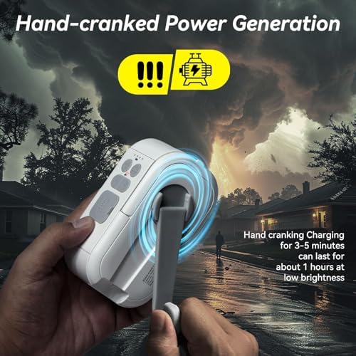 Camping Lantern,6400mAh LED Lantern Rechargeable,with 4 Light Modes,1000LM Tent Light & Hand-Crank lamp for Hurricane,Hiking,Camping,Emergency,Power Outages