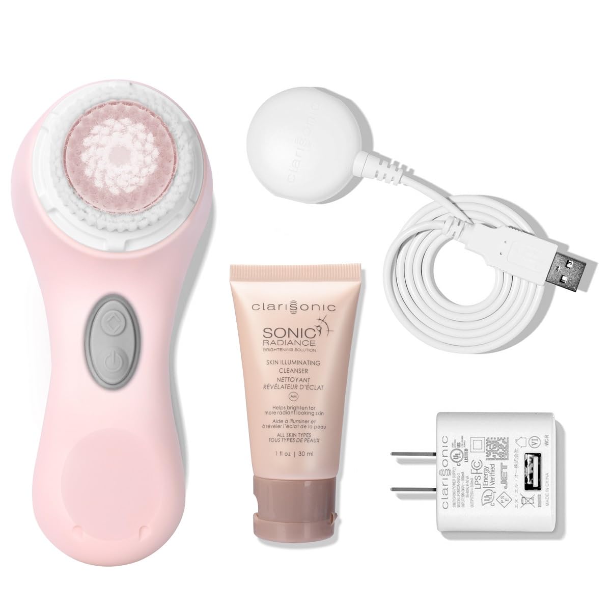 Clarisonic Mia 2 Face Scrubber, Sonic Gentle and Everyday Cleansing System-Pink
