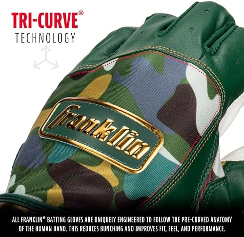 Franklin Sports MLB Youth Batting Gloves - Digitek Camo Baseball + Softball - Premium Leather - Many Sizes + Colors - Youth