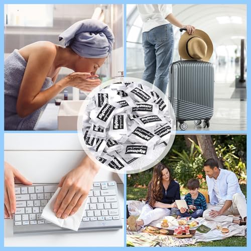 BigOtters 500PCS Compressed Towels, Bulk Disposable Towels for Face Portable Washcloths for Travel Expandable Wipes Tablets Survival Gear Kit for Outdoors Camping Hiking Hotel