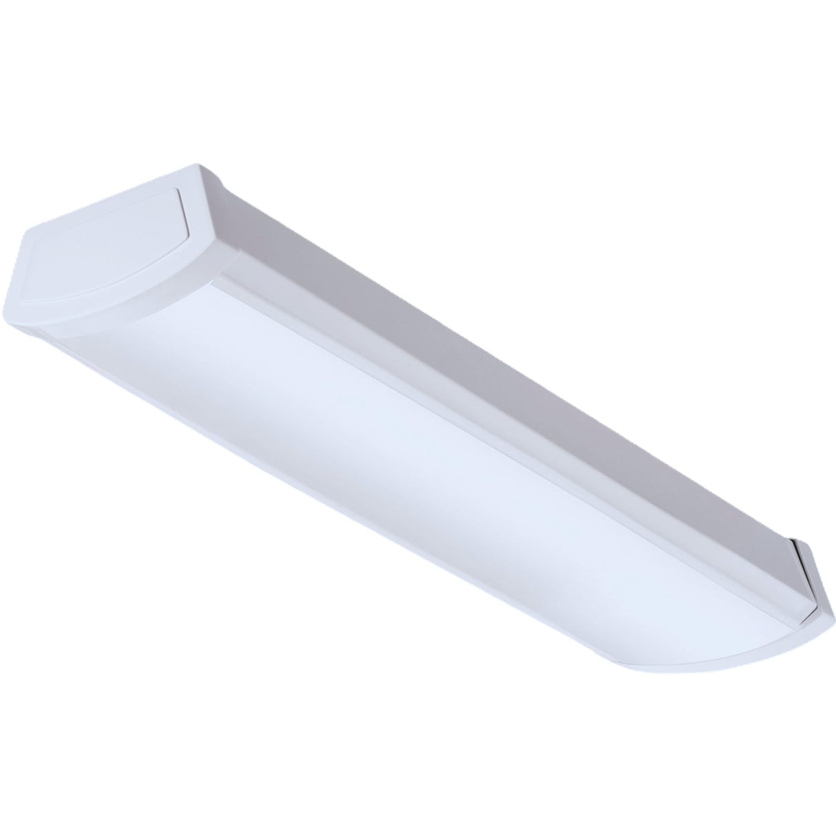 Lithonia Lighting 2 Foot LED Light Fixture, Low-Profile LED Wraparound Flush Mount Ceiling Light, 4000K Cool White, 120V, 24-Inch (FMLWL 24 840)