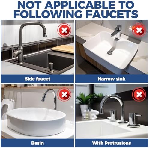 24" Splash Guard Plus Size Silicone Sink Faucet Drying Mat Handle Drip Catcher Tray Dish Sponge Holder Kitchen Accessories Protector Home Organization Gadgets Organizer