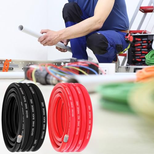 8 Gauge Marine Wire 8 AWG Marine Grade Wire Include 8 Gauge 10FT Red & 10FT Black,8 AWG Tinned Copper Boat Cable for Automotive Boat Speakers Battery Solar Outdoor RV Camper Trailer