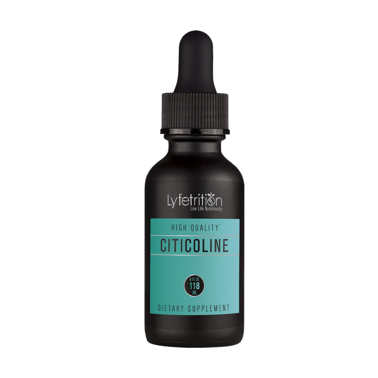 Lyfetrition Citicoline Liquid Drops 536 mg, 4 Oz Liquid, 220 Servings, Made in USA, Quick Absorption, Quality Potent Ingredients, Non-GMO, GMP Certified, Cruelty-Free Products