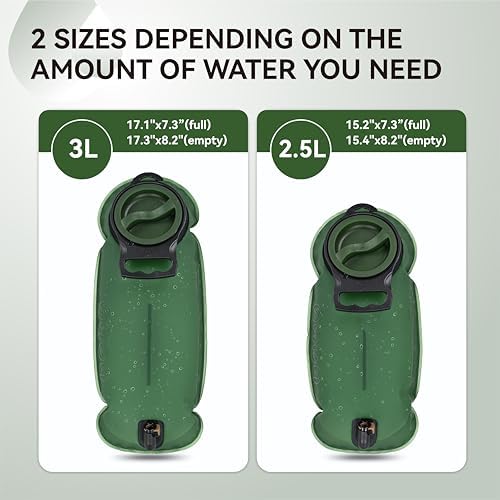 MARCHWAY 2L/2.5L/3L TPU Hydration Bladder, Ultra Durable Water Reservoir Bag with Insulated Tube for Hydration Pack for Cycling, Hiking, Running, Climbing, Biking