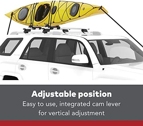 Yakima Car Roof Kayak Rack, Rooftop Mounted Carrier, 2 Kayaks, JayLow, Black