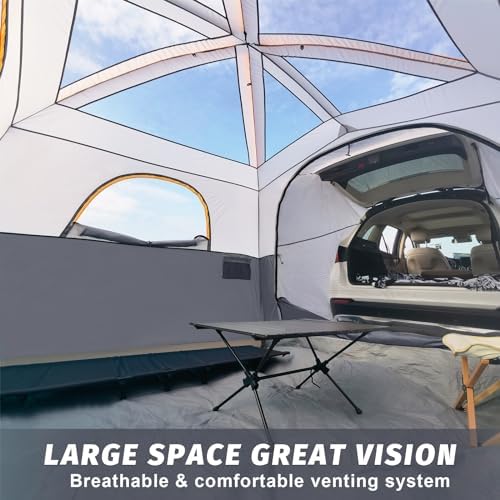 UNP SUV Tent for Camping, 6-Person SUV Tailgate Tent - Easy Set Up with Rainfly, 10'x9'x78in(H)