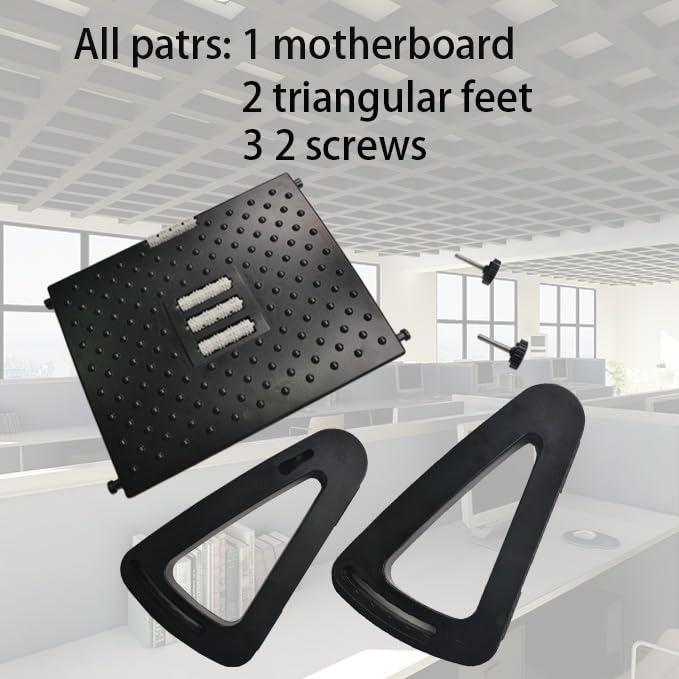 Jakarl Office Foot Rest Under Desk, Ergonomic Adjustable Foot Rest at Work with Massage Roller,Foot Stools for Under Office Desk (6 Heights Adjustable)