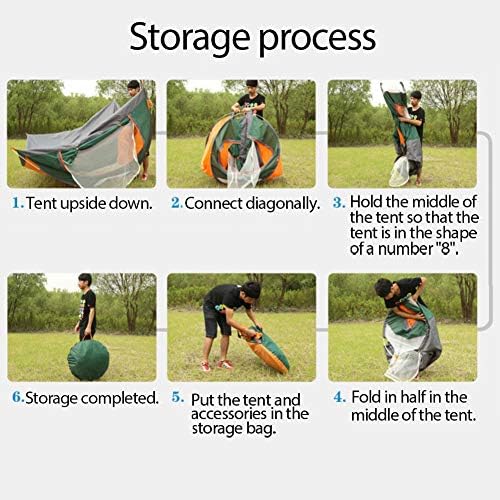 2 Person Instant Pop Up Lightweight Camping Tent, Outdoor Easy Set Up Automatic Family Travel Tent,Portable Backpacking Ultralight Waterproof Windproof Anti-UV Sun Shelter Tent…