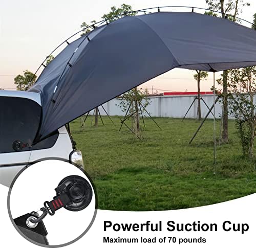 Vashly Heavy Duty Suction Cup 6 Pcs Strong Suction Cups with Hooks and 6 Pcs Tarp Clips Deavy Duty Lock Grip for Car Awning Boat Camping