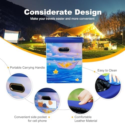 Upgrade XL Portable Toilet for Adults, Extra Large Portable Travel Floding Toilet, Camping Tall Toilets with Lid for Adults and Kids Compact Potty for Car,Hiking,Beach and Camping
