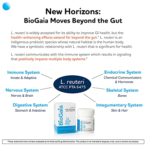 BioGaia Gastrus Chewable Tablets, Adult Probiotic Supplement for Stomach Discomfort, Constipation, Gas, Bloating, Regularity, Non-GMO, 30 Tablets, 1 Pack