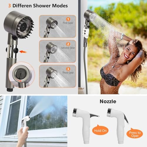 Catlyn Portable Camping Outdoor Shower Kit Rechargeable Electric Intelligent Shower Pump PX7 Waterproof for Outside Hiking Dog Bath Beach Traveling
