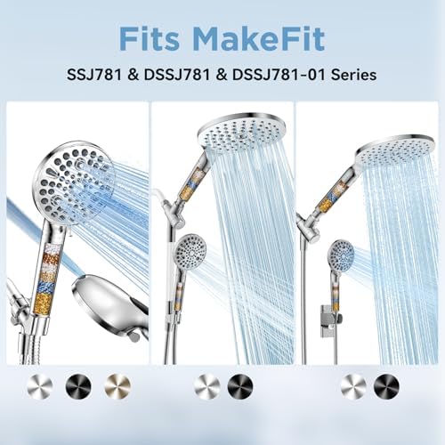 Shower Head Filter Replacement Cartridge for SSJ781/DSSJ781/ DSSJ781-01 MakeFit Filtered Handheld Shower Head (1-PACK)