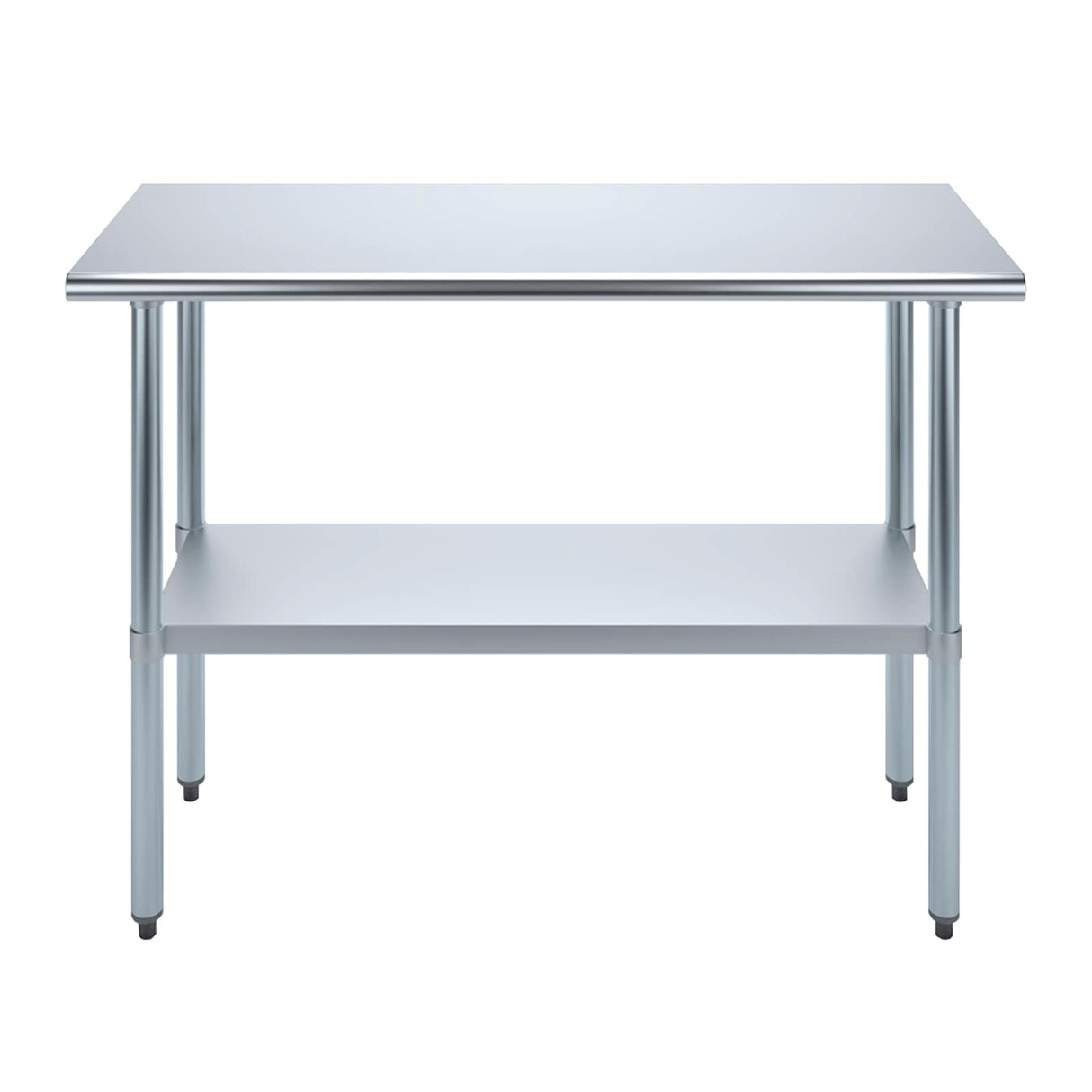 AmGood 18 in. x 48 in. Stainless Steel Work Table | Metal Kitchen Food Prep Table | NSF