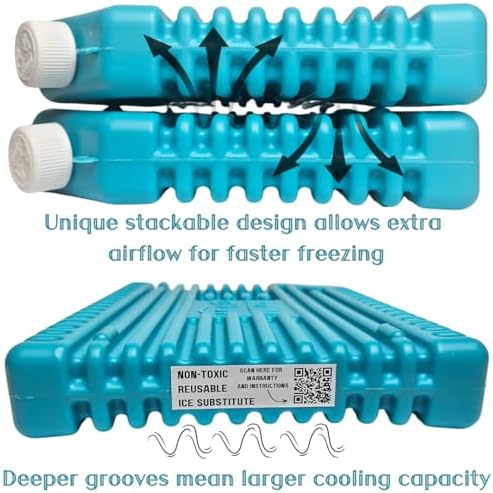 Arizona Ice Industrial Ice Packs | Replaces 10lbs of Ice |18°F (-8°C) | Deepest Grooves | May Freeze Drinks | USA Company | 12" x 8.5" | Two Pack