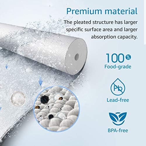 AQUA CREST WHKF-GD25BB Whole House Water Filter Replacement for Whirlpool® WHKF-GD25BB, WHKF-DWHBB, 3M® Aqua-Pure AP810, AP801, AP811, 5 Micron, 10" x 4.5", Well & Tap Water Filter, Pack of 2