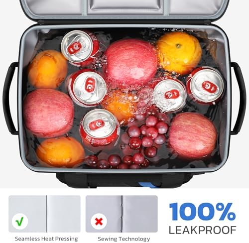 Maelstrom Cooler Bag, 30 Cans Beach Cooler, Large Leakproof Insulated Soft Cooler with Bottle Opener, Ice Chest, Portable Collapsible Cooler for Travel, Camping, Shopping
